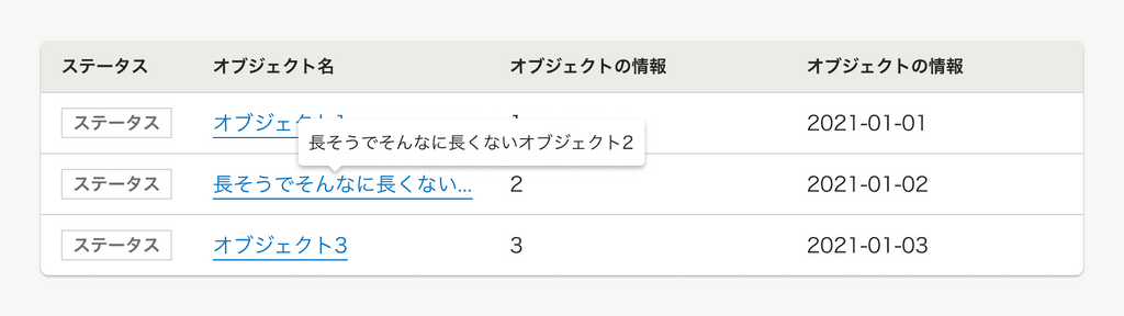 スクリーンショット: 情報の省略表現